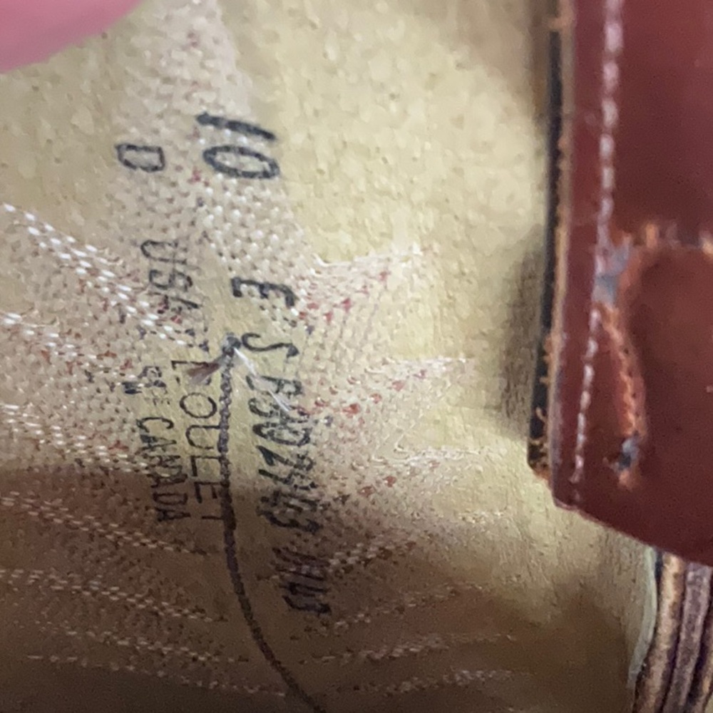 BOULET Classic Brown Leather Cowboy Boots-10E - Picture 6 of 8